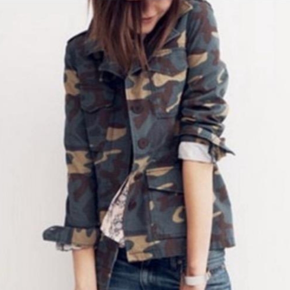 Madewell 100% Cotton Military Long Sleeve Jacket. Size Small - Picture 2 of 9
